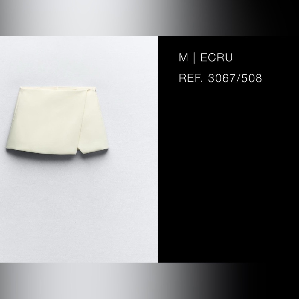 Zara Off-White Mini Skort - Picture 6 of 6
